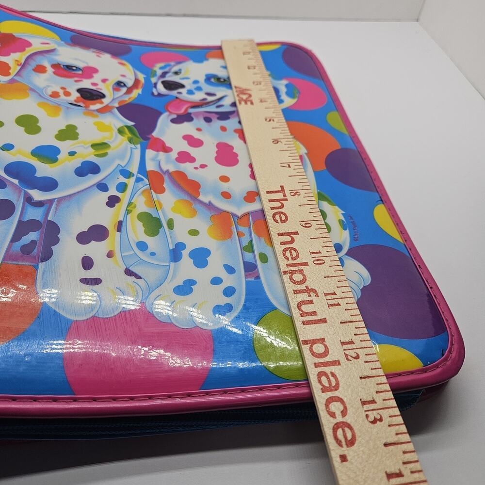 Lisa Frank Vintage 90's 3 Ring Binder Spotty And Dotty Zip Up - Picture 11 of 12